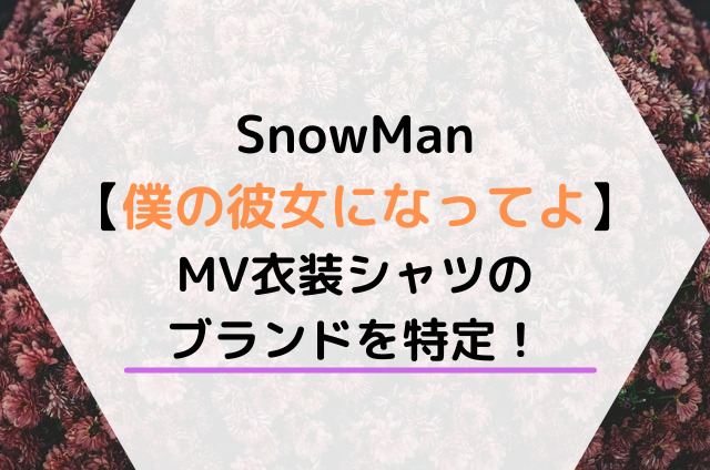 Snowman僕の彼女になってよmv衣装シャツのブランドを特定 Hoshi Memo